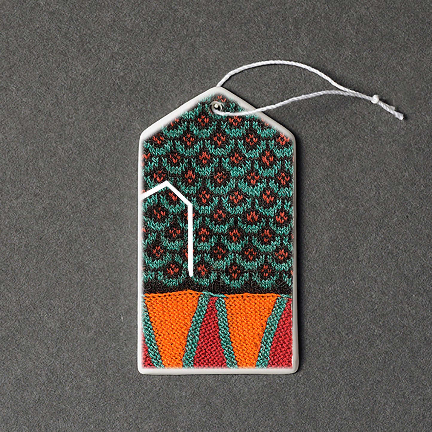 Porcelain Decorations For Christmas Trees - Gloves With Print