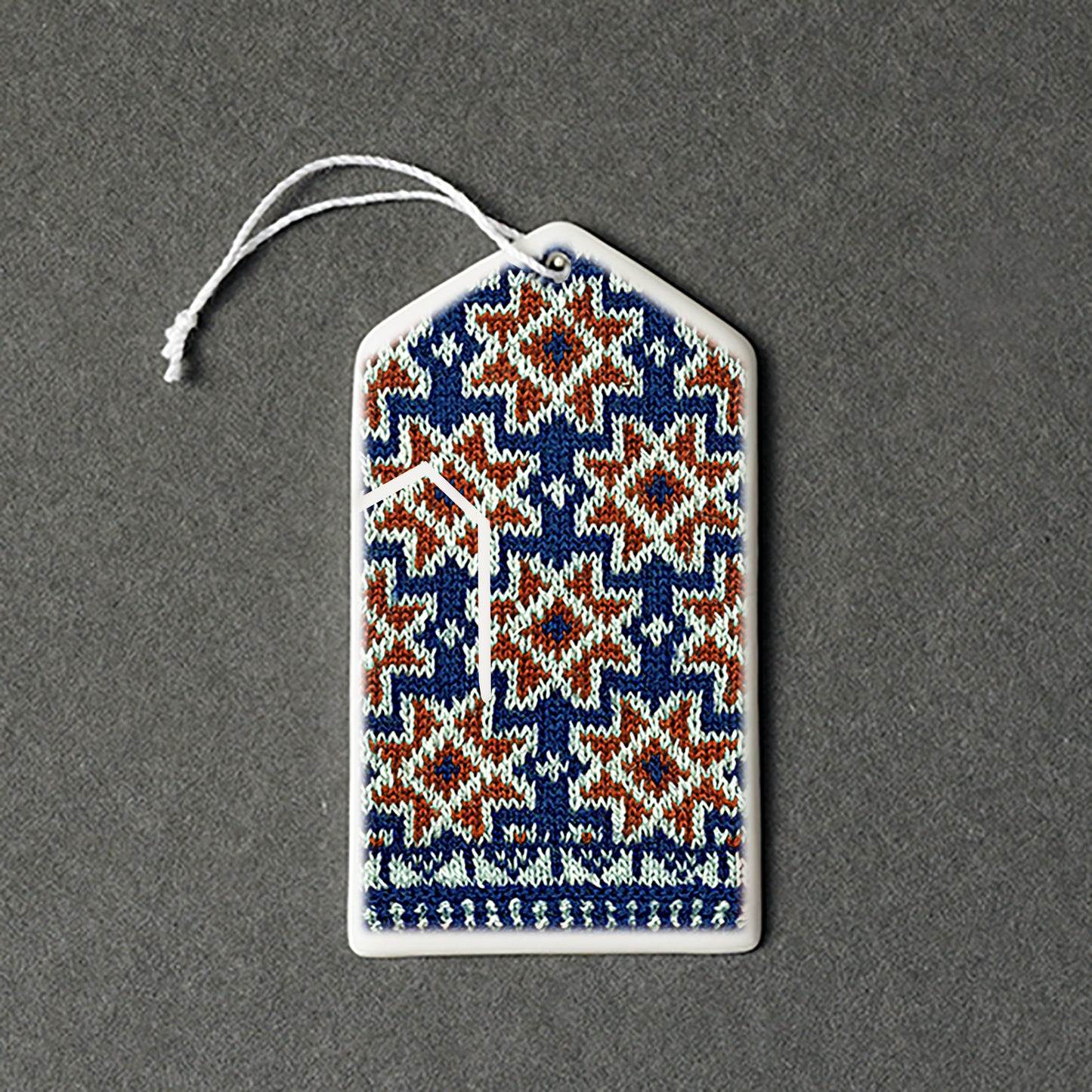 Porcelain Decorations For Christmas Trees - Gloves With Print