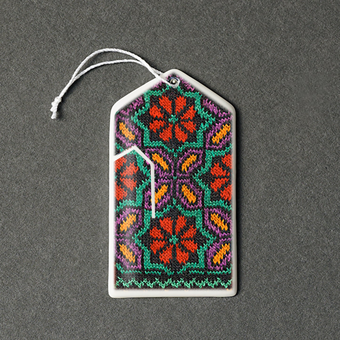 Porcelain Decorations For Christmas Trees - Gloves With Print