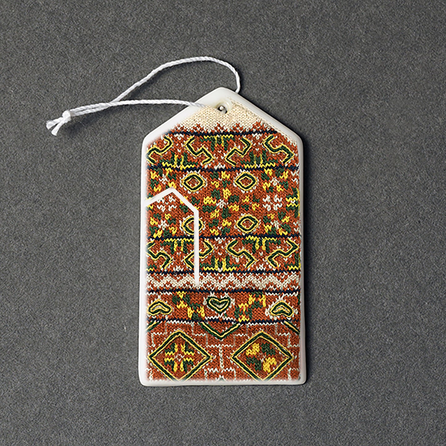 Porcelain Decorations For Christmas Trees - Gloves With Print