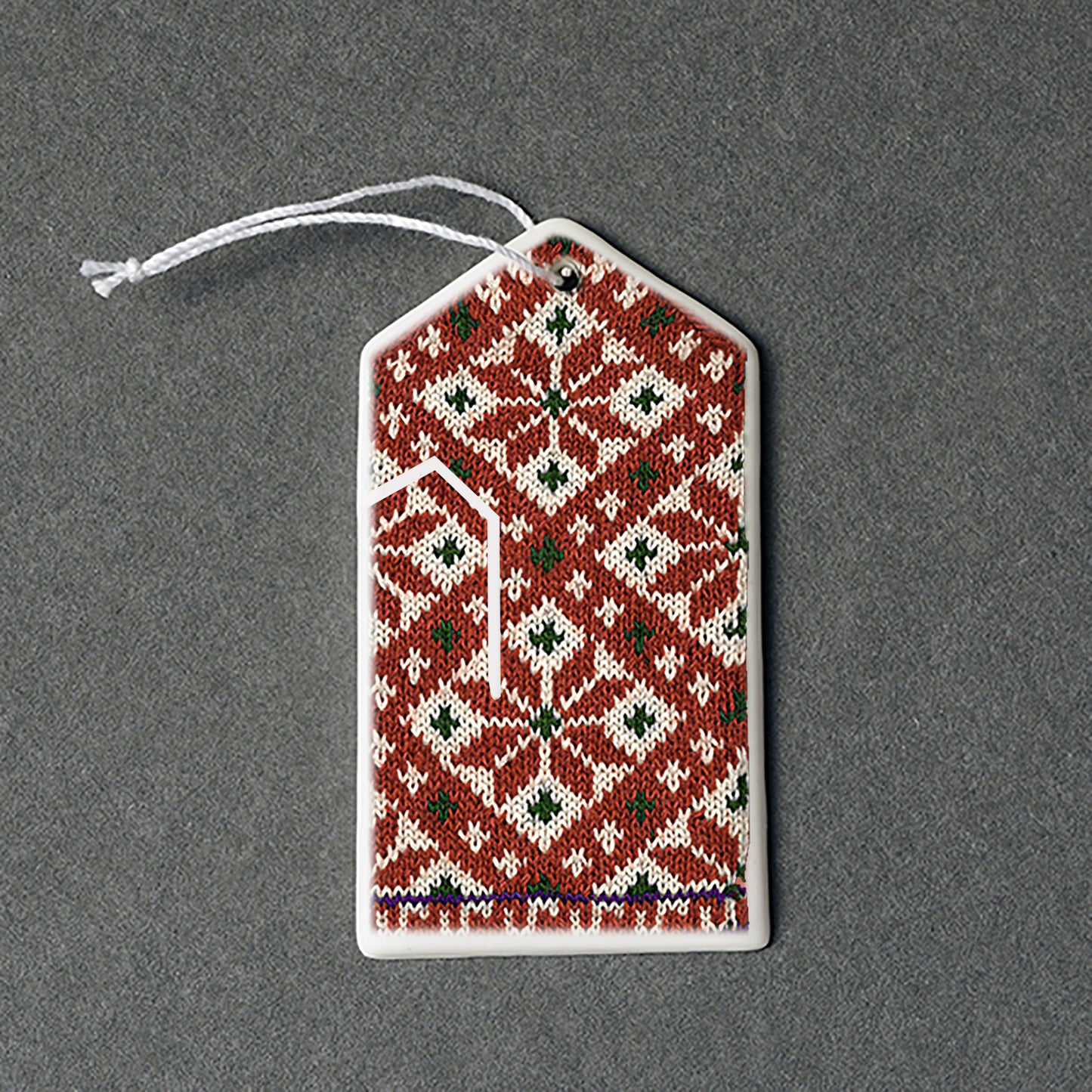 Porcelain Decorations For Christmas Trees - Gloves With Print