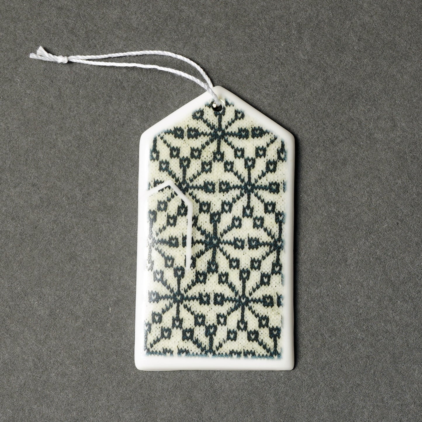 Porcelain Decorations For Christmas Trees - Gloves With Print