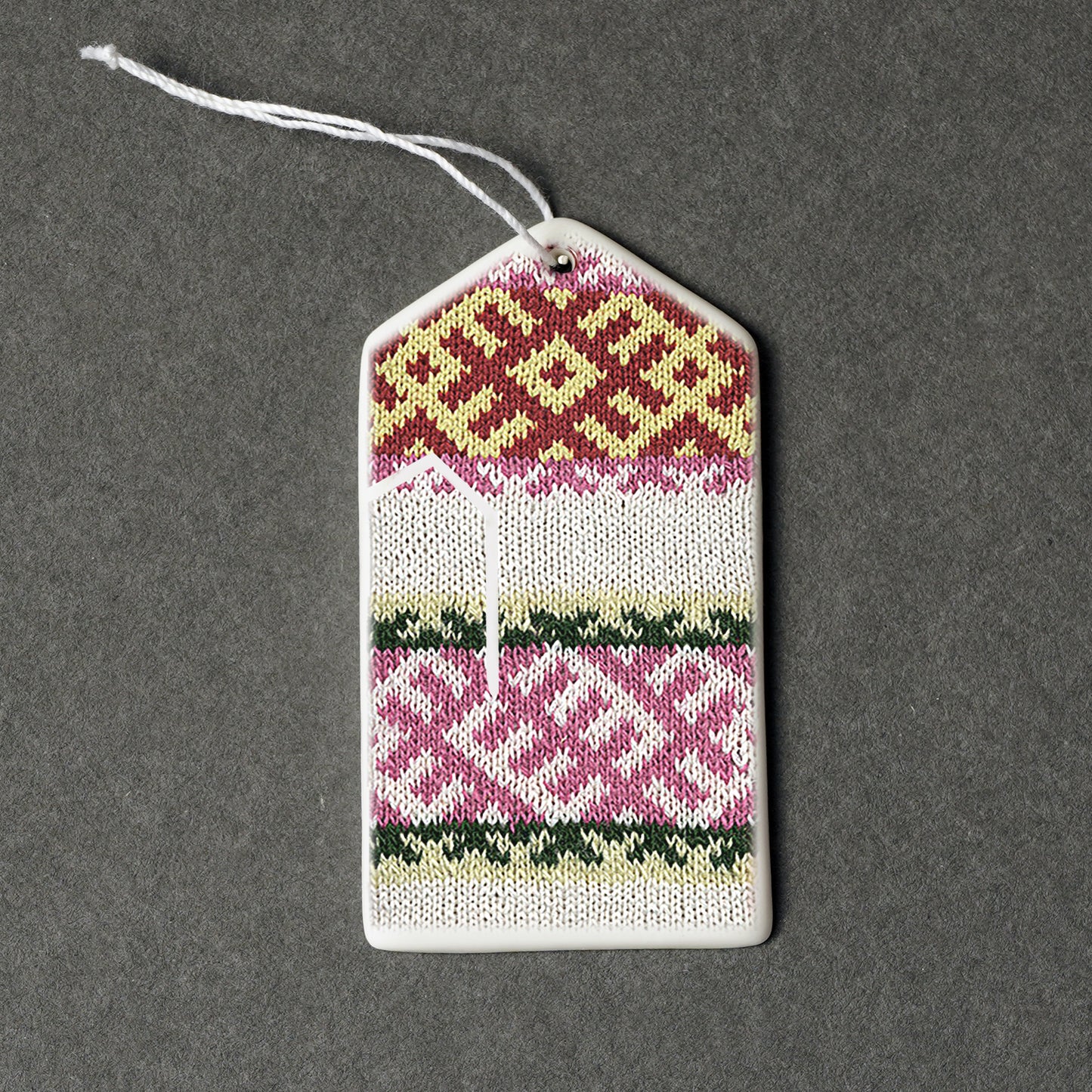 Porcelain Decorations For Christmas Trees - Gloves With Print