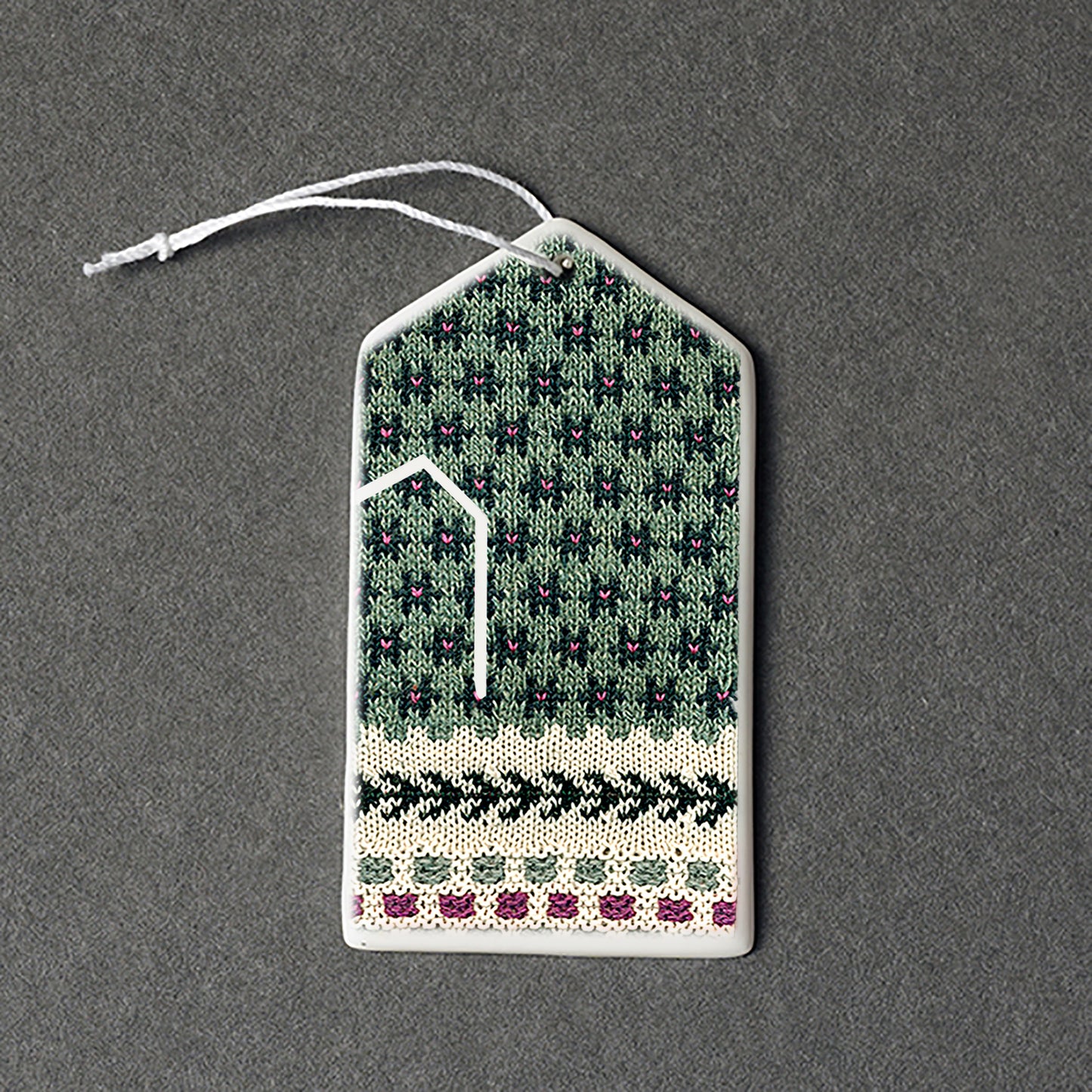 Porcelain Decorations For Christmas Trees - Gloves With Print