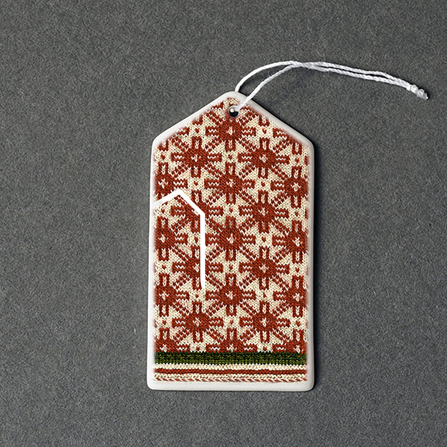 Porcelain Decorations For Christmas Trees - Gloves With Print