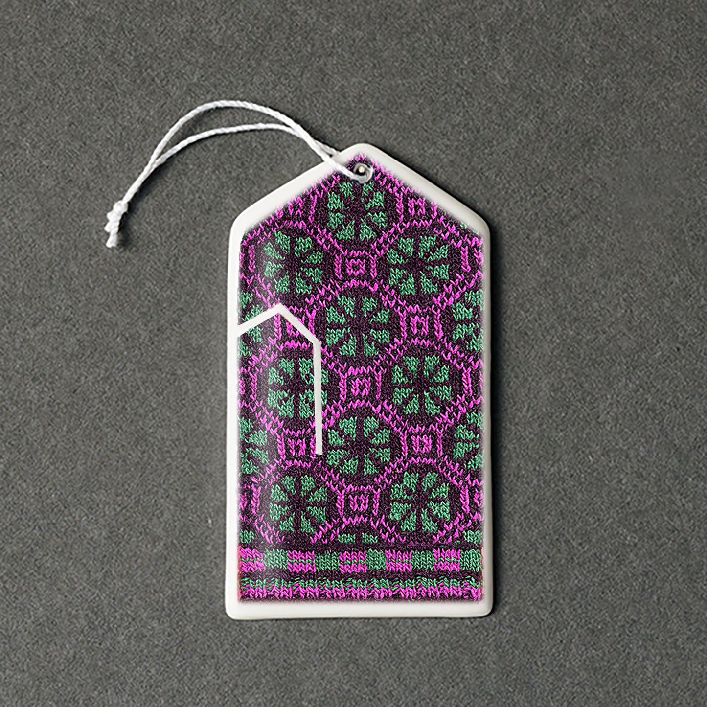 Porcelain Decorations For Christmas Trees - Gloves With Print