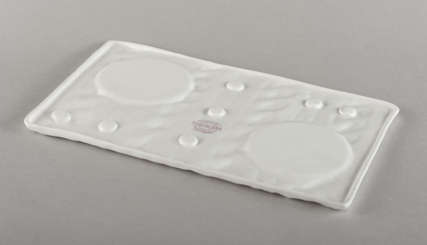 Porcelāna adīta apakštase divām kafijas krūzēm (krūzes nav iekļautas)