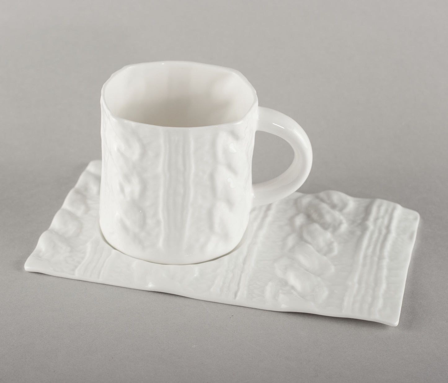 Porcelain Knitted Coffee Mug Base (mug not included)