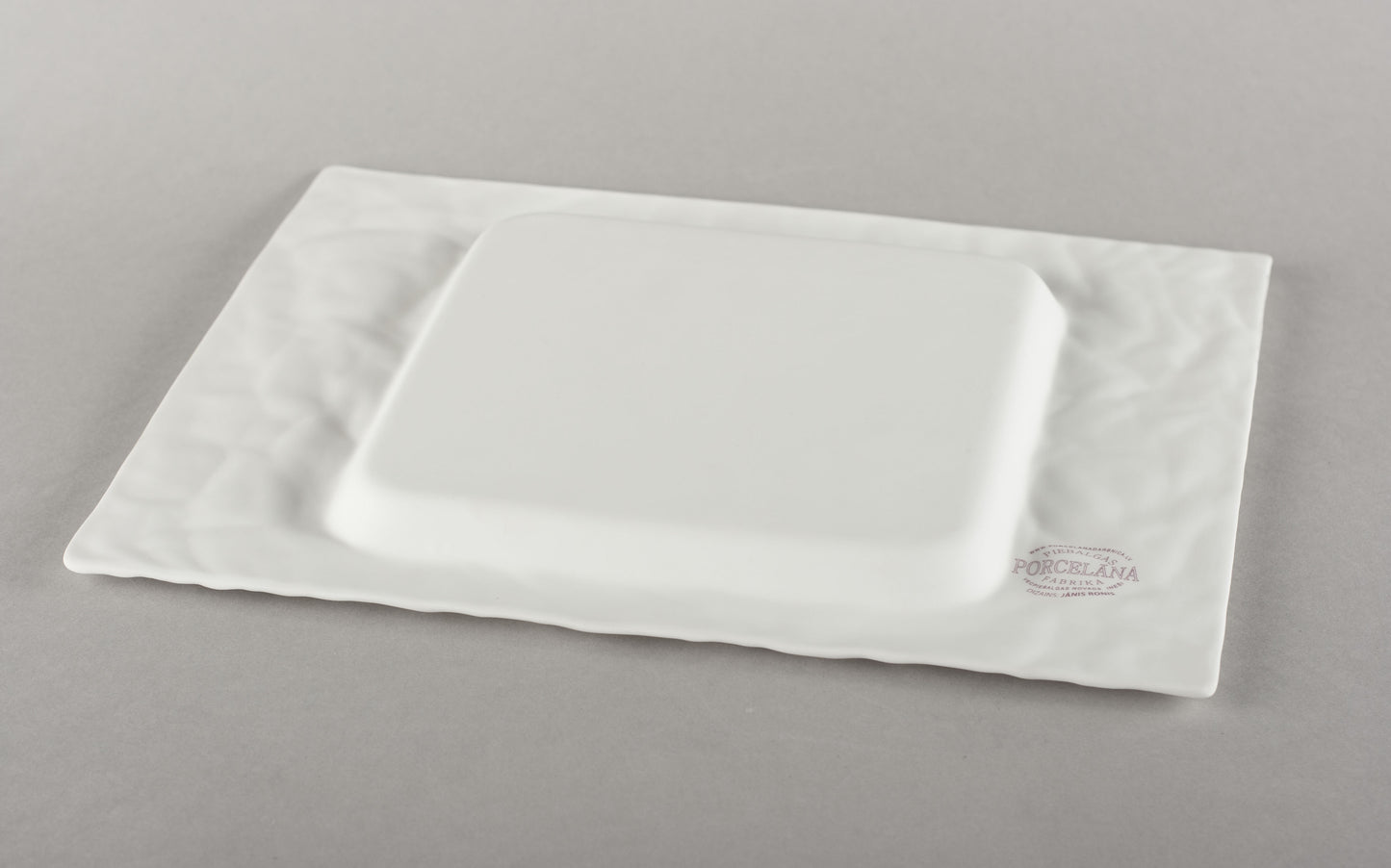 Porcelāna burzīts pusdienu šķīvis/kvadrāts