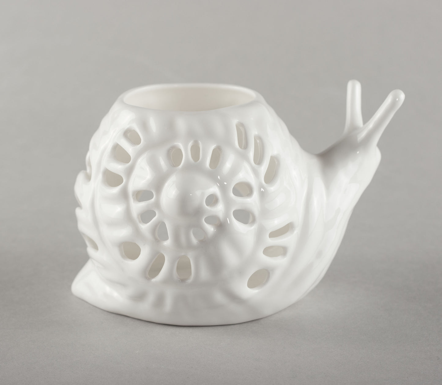 Porcelain Snail Candlestick