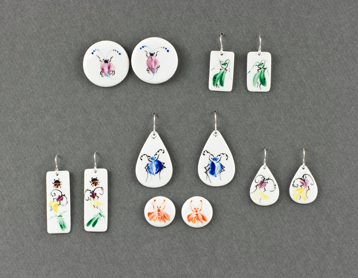Earrings with Beetles