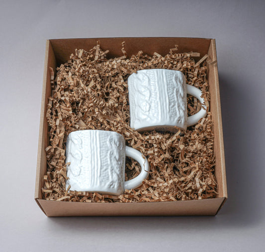 Gift sets. 1.1. 2 pcs Knitted Tea Mugs