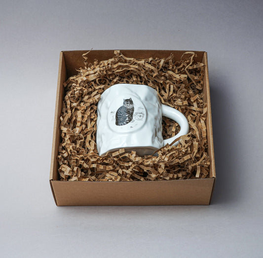 Gift sets. 2.8. 1 pcs Crumpled Tea Mug (Cat)