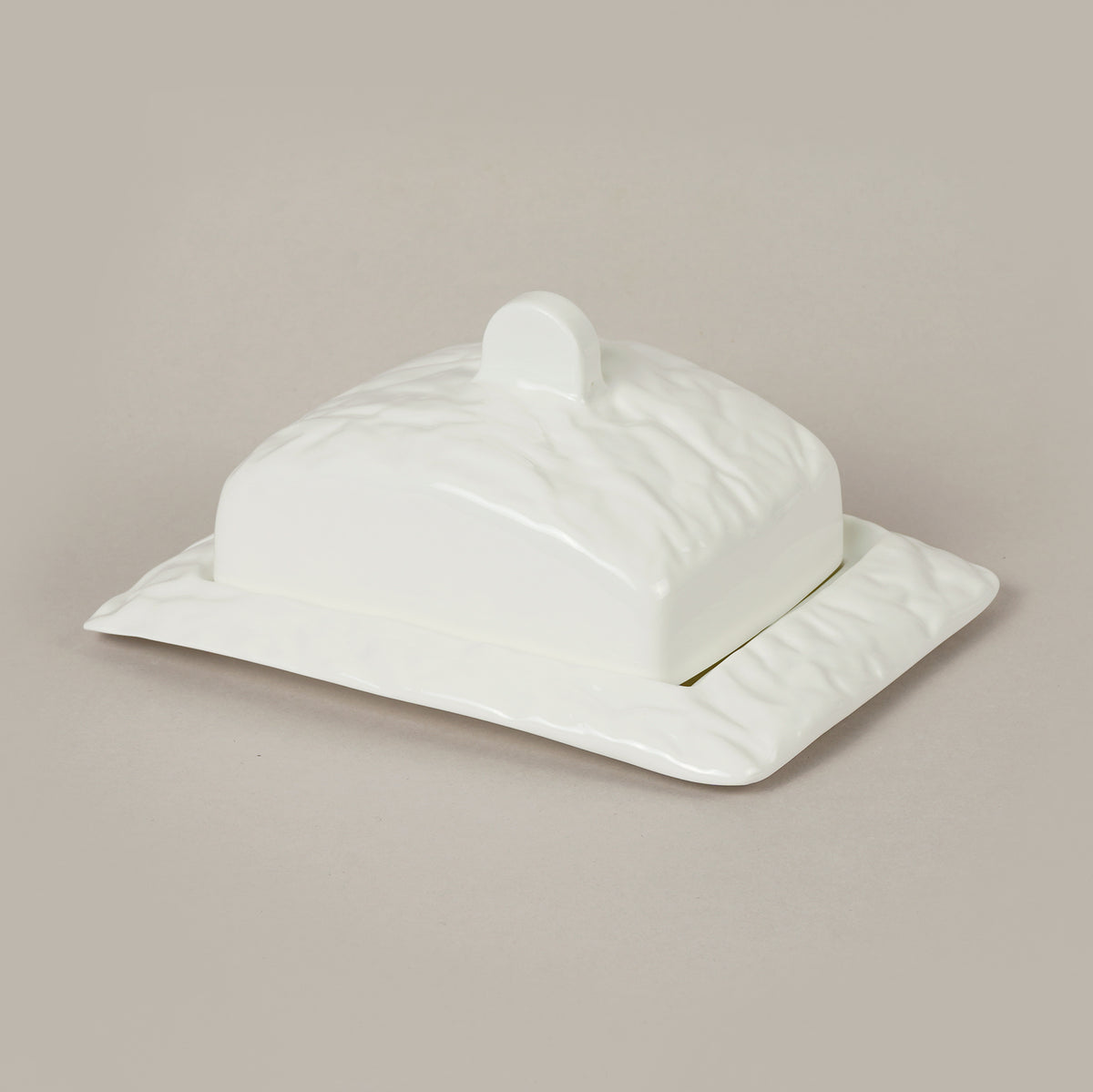 Porcelain Crumpled Butter Container