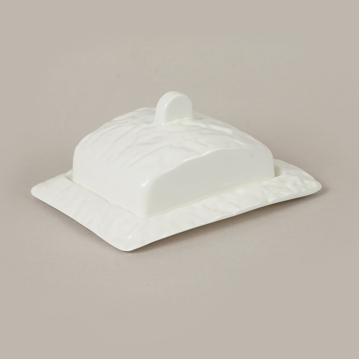 Porcelain Crumpled Butter Container