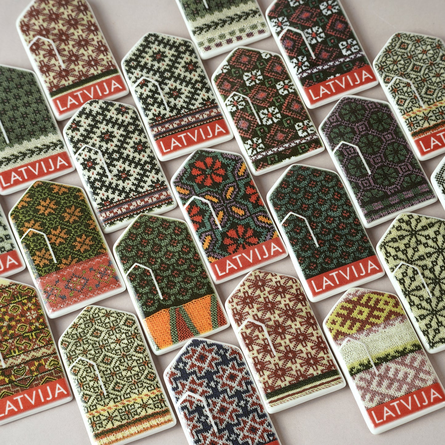 Porcelain Magnet - Gloves With Print