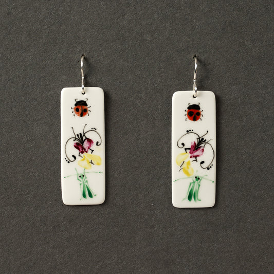 Beetle 3.4. Rectangular M earrings
