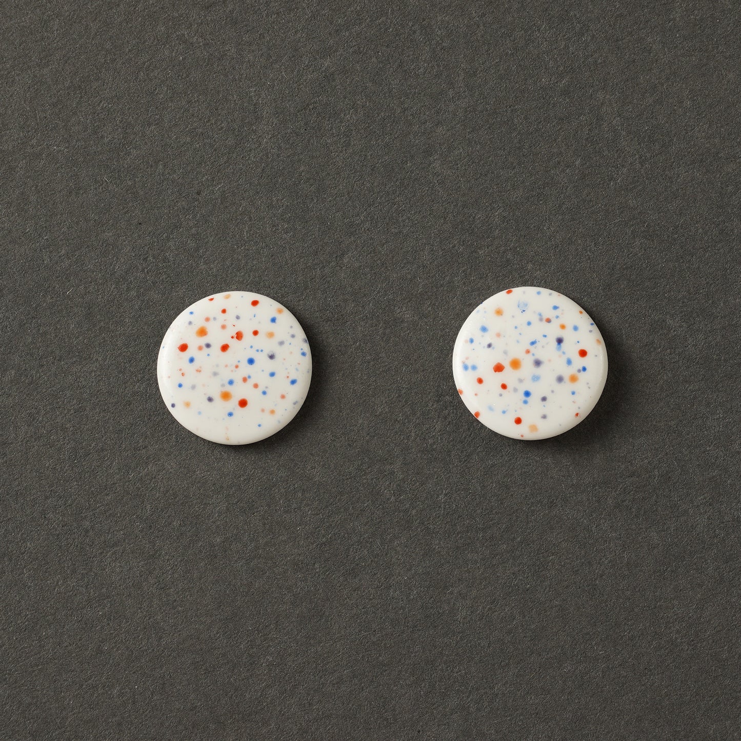 Painted 1.6. Button M earrings