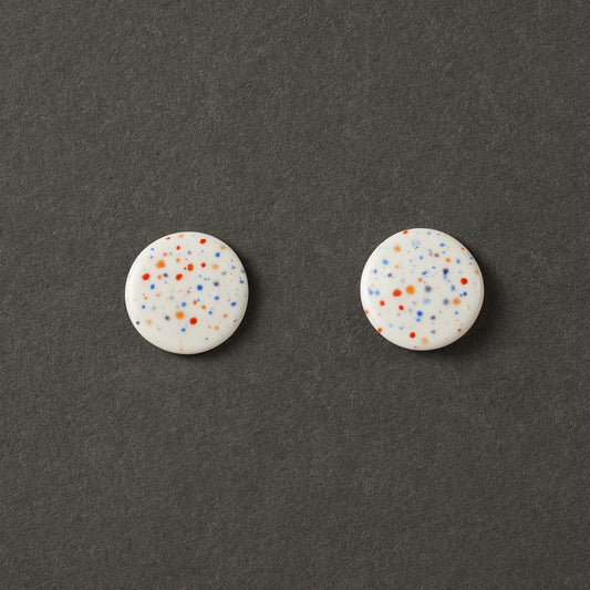 Painted 1.6. Button M earrings