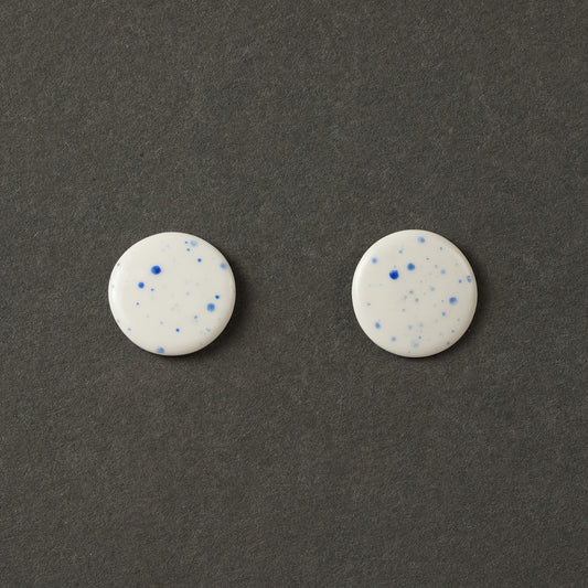 Painted 1.7. Button M earrings
