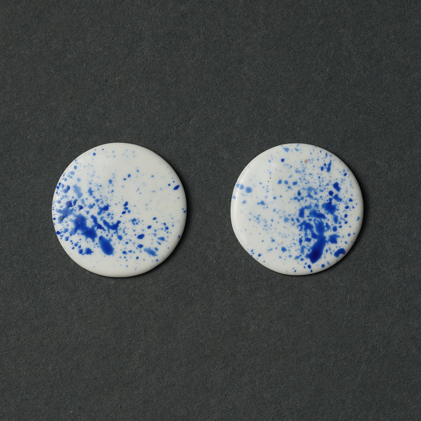 Painted 1.12. Button L earrings