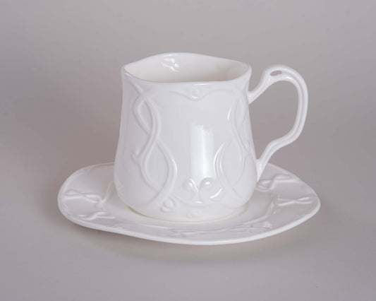 Porcelain Art Nouveau Tea Mug Saucer