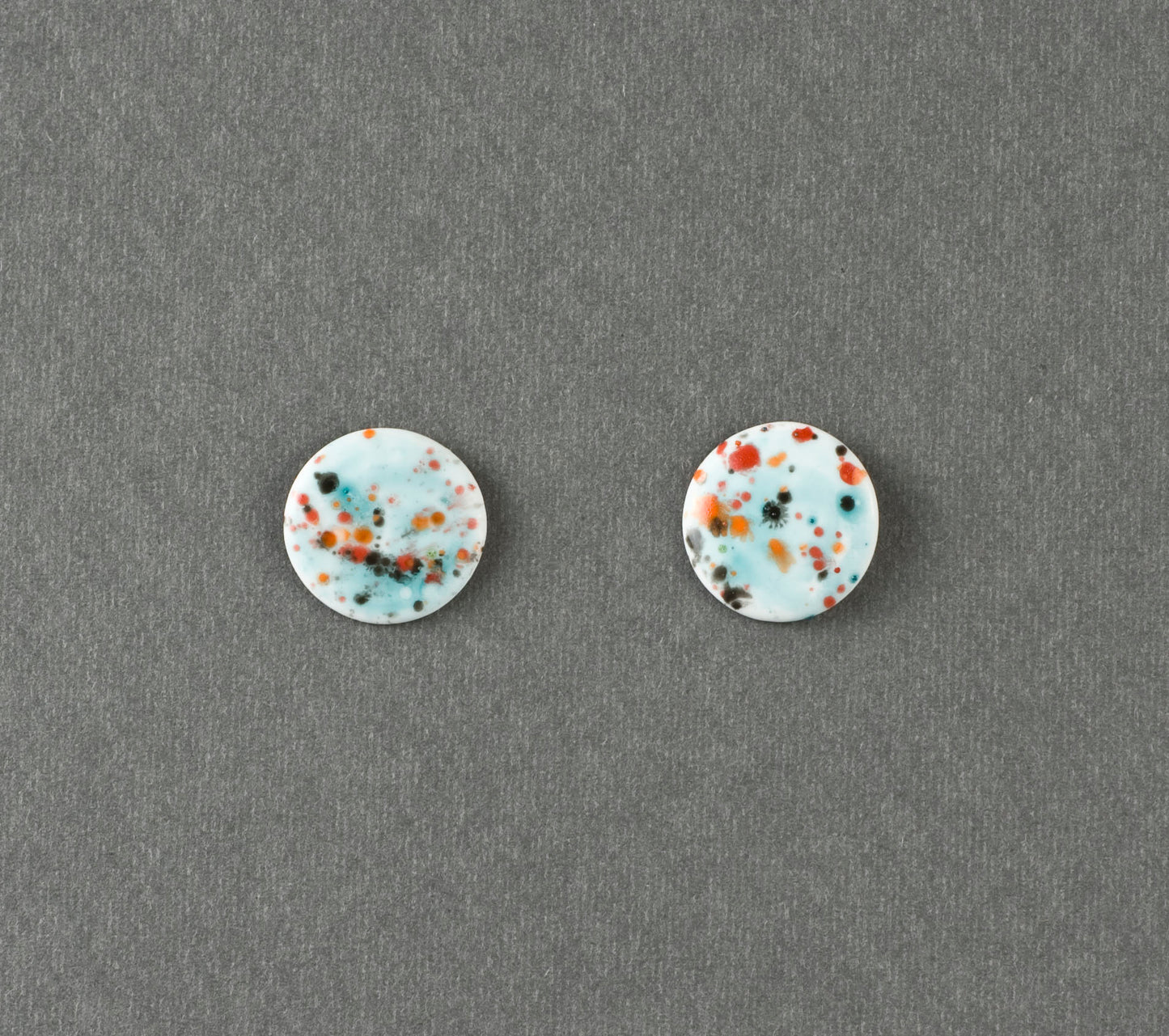 Painted 1.7. Button M earrings