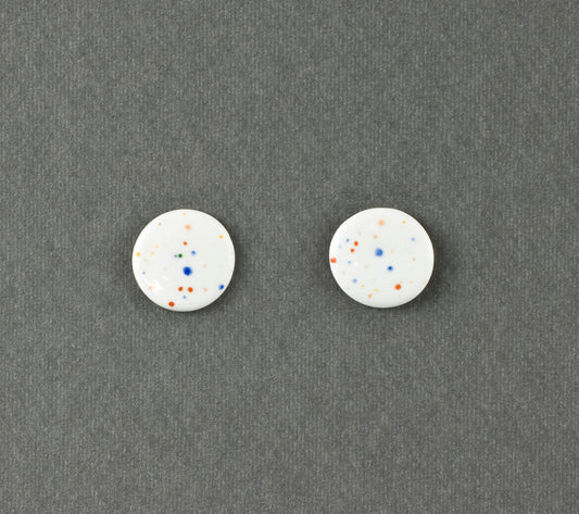 Painted 1.6. Button M earrings