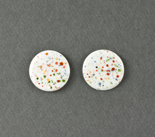 Painted 1.11. Button L earrings