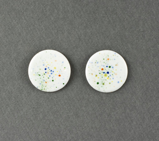 Painted 1.12. Button L earrings