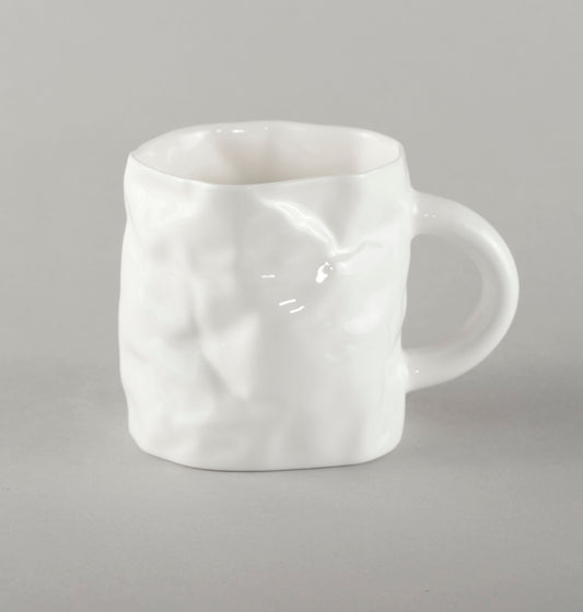 Porcelain Crumpled Coffee Mug