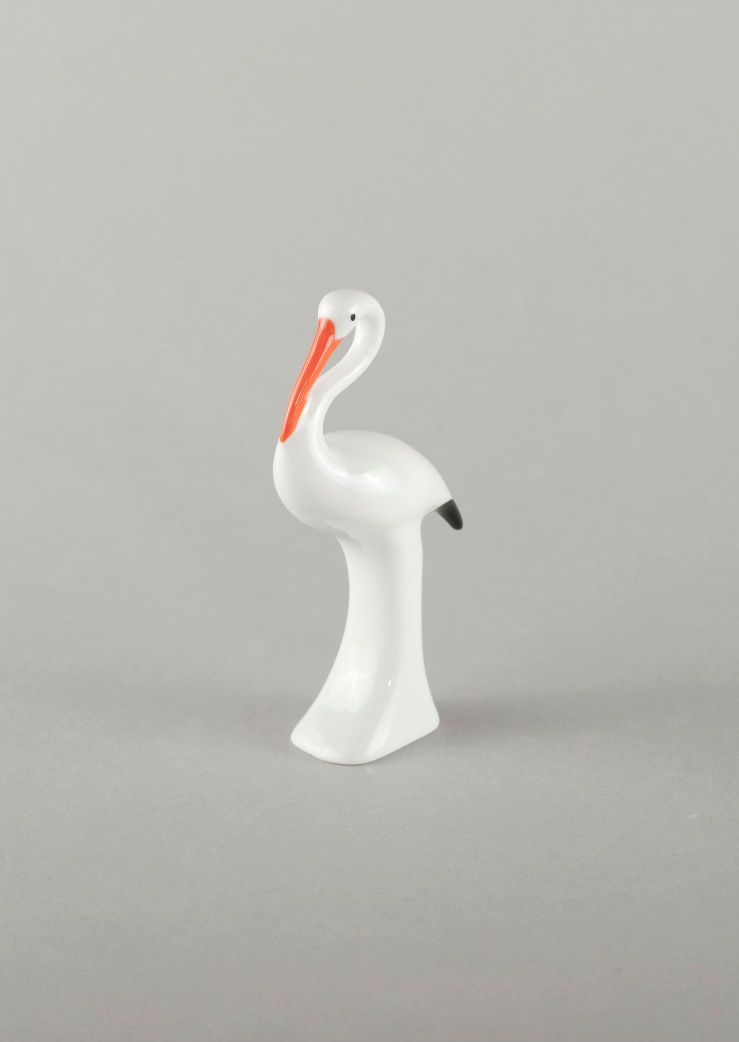 Porcelain Figure Stork With Painting