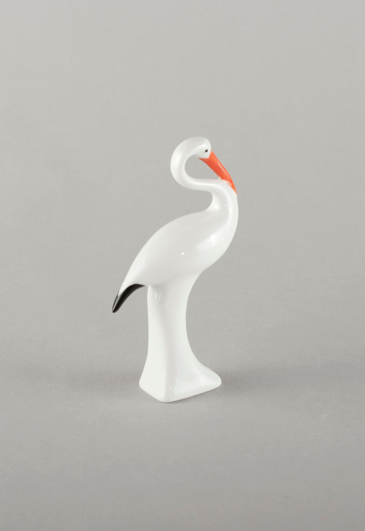 Porcelain Figure Stork With Painting