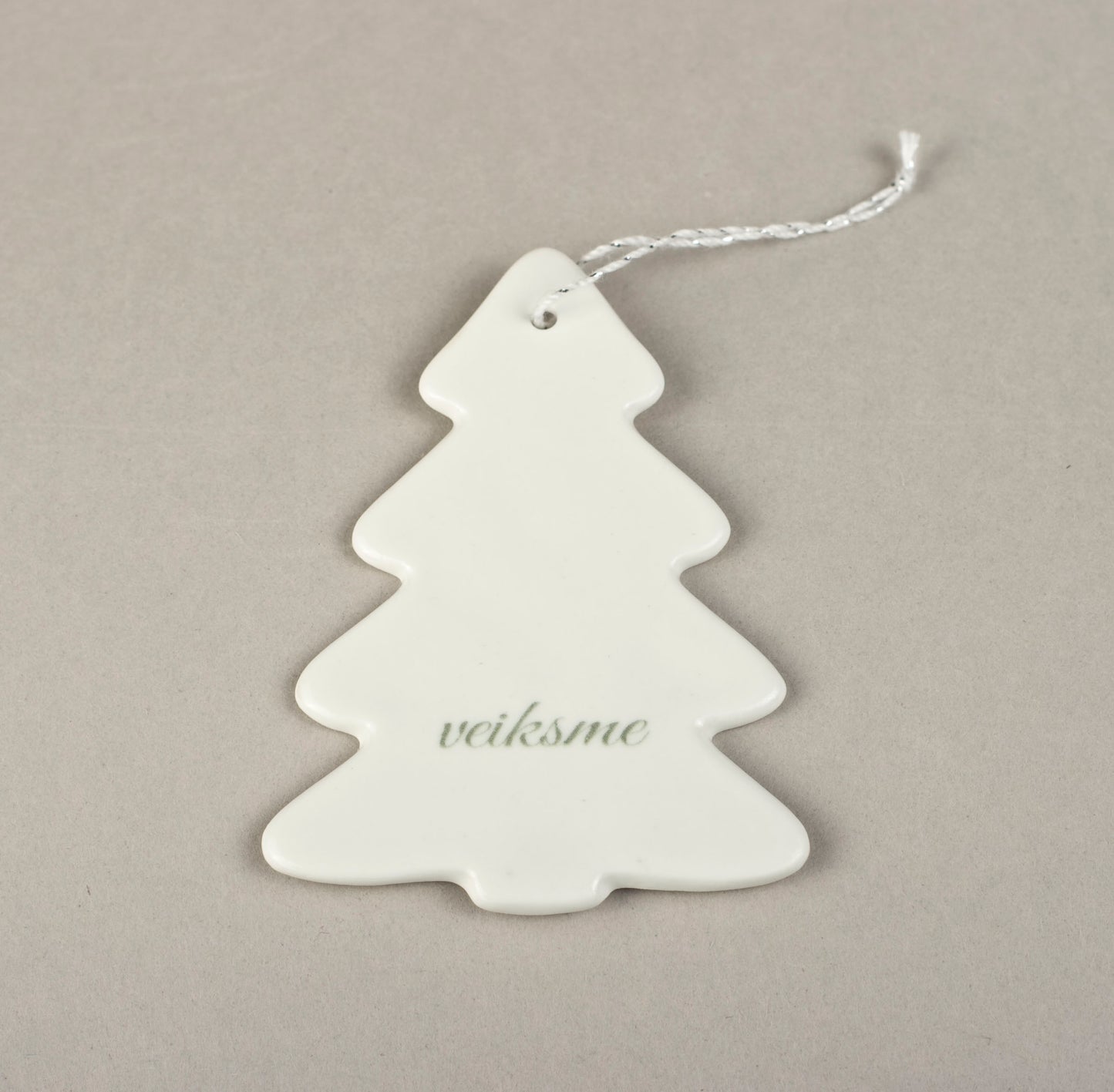 Porcelain Decorations For Christmas Trees - Christmas Tree With Print