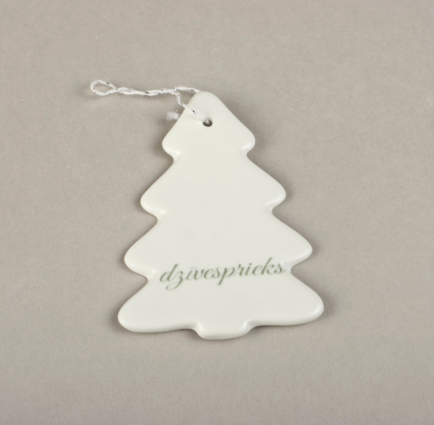 Porcelain Decorations For Christmas Trees - Christmas Tree With Print
