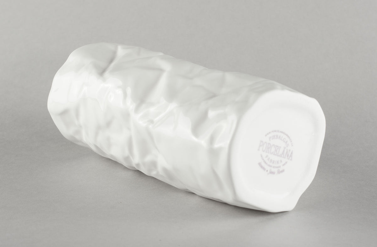 Porcelain Crumpled Beer Mug