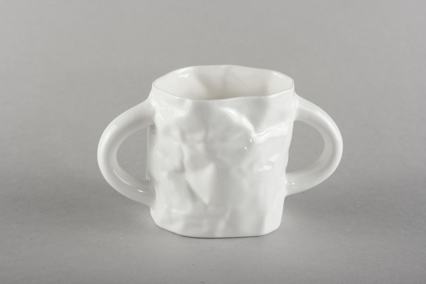 Porcelain Crumpled Sugar Mug