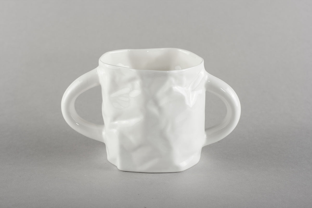 Porcelain Crumpled Suger Mug