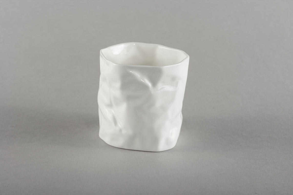 Porcelain Crumpled Cup