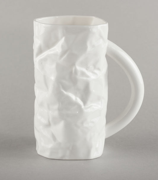 Porcelain Crumpled Beer Mug