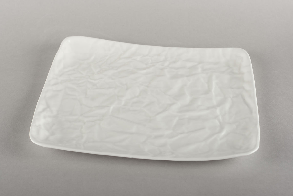 Porcelain Crumpled Plate/Tray Small