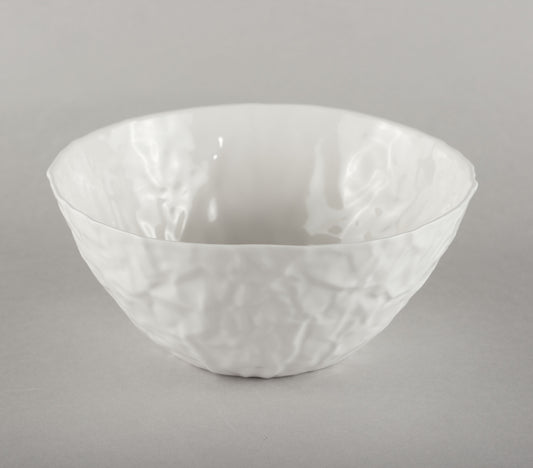 Porcelain Crumpled Bowl L