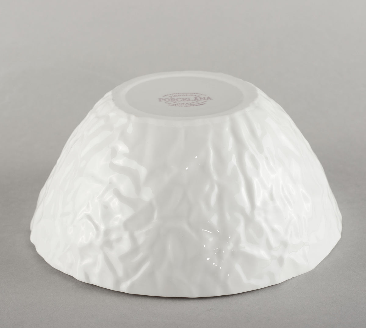 Porcelain Crumpled Bowl L