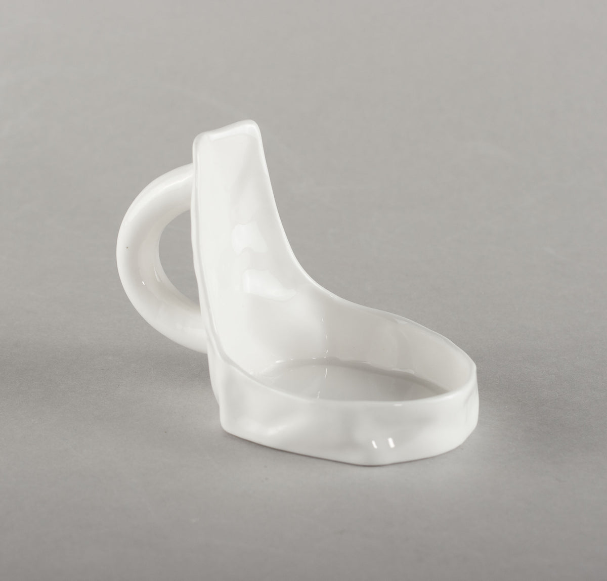 Porcelain Crumpled Candle Holder