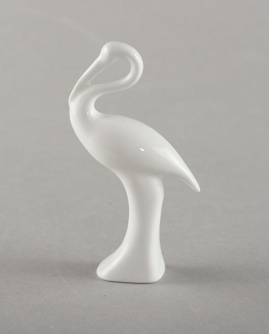 Porcelain Figure Stork (white)