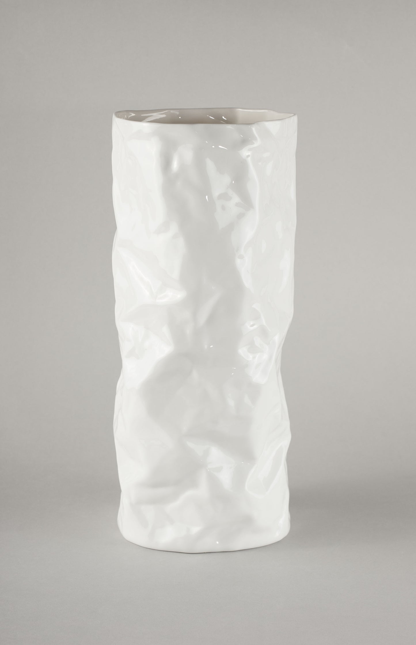 Porcelain Crumpled XXL Vase M